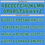 Personalized Powder Blue Kelly Green-White Mesh Authentic Football Jersey Team Custom Name and Number