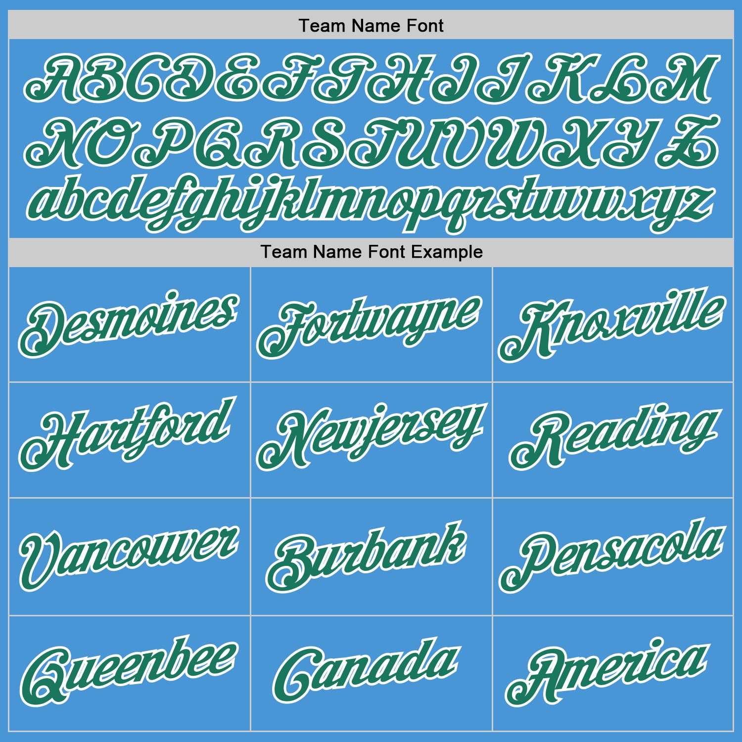 Personalized Powder Blue Kelly Green-White Performance T-Shirt Team Custom Name and Number Personalized Powder Blue Kelly Green-White Performance T-Shirt Team Custom Name and Number - Image 4