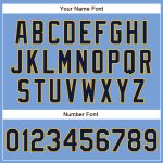 Personalized Powder Blue Navy-Gold Authentic Baseball Jersey