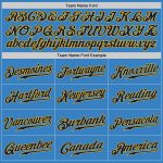 Personalized Powder Blue Navy-Gold Authentic Baseball Jersey Team Custom Name and Number