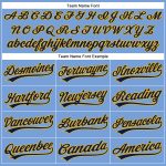 Personalized Powder Blue Navy-Gold Authentic Baseball Jersey