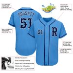 Personalized Powder Blue Navy-Gray Authentic Baseball Jersey Team Custom Name and Number