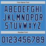 Personalized Powder Blue Navy-Gray Authentic Split Fashion Baseball Jersey Team Custom Name and Number