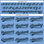 Personalized Powder Blue Navy Gray-Teal Authentic Baseball Jersey Team Custom Name and Number
