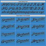 Personalized Powder Blue Navy Gray-Teal Authentic Sleeveless Baseball Jersey Team Custom Name and Number