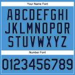 Personalized Powder Blue Navy Gray-Teal Performance T-Shirt Team Custom Name and Number