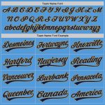 Personalized Powder Blue Navy-Old Gold Performance Vapor Golf Polo Shirt Team Custom Name and Number