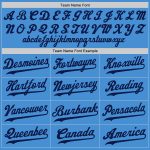 Personalized Powder Blue Navy-Red Authentic Baseball Jersey Team Custom Name and Number