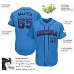 Personalized Powder Blue Navy-Red Authentic Drift Fashion Baseball Jersey Team Custom Name and Number