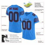 Personalized Powder Blue Navy-Red Mesh Authentic Football Jersey