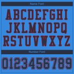 Personalized Powder Blue Navy-Red Mesh Authentic Football Jersey Team Custom Name and Number