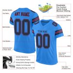 Personalized Powder Blue Navy-Red Mesh Authentic Football Jersey Team Custom Name and Number