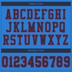 Personalized Powder Blue Navy-Red Mesh Authentic Football Jersey