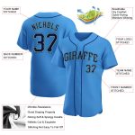 Personalized Powder Blue Navy-Teal Authentic Baseball Jersey