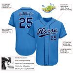 Personalized Powder Blue Navy-White Authentic Baseball Jersey