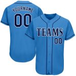 Personalized Powder Blue Navy-White Authentic Baseball Jersey Team Custom Name and Number