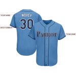 Personalized Powder Blue Navy-White Baseball Jersey Team Custom Name and Number