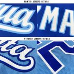 Personalized Powder Blue Navy-White Baseball Jersey Team Custom Name and Number