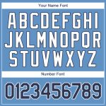 Personalized Powder Blue Navy-White Baseball Jersey Team Custom Name and Number