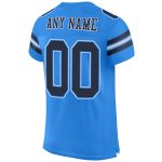 Personalized Powder Blue Navy-White Mesh Authentic Football Jersey Team Custom Name and Number