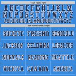 Personalized Powder Blue Navy-White Mesh Authentic Throwback Football Jersey Team Custom Name and Number