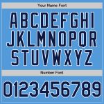 Personalized Powder Blue Navy-White Performance Vapor Golf Polo Shirt Team Custom Name and Number