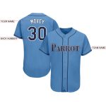 Personalized Powder Blue Navy-White Softball Jersey Team Custom Name and Number