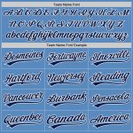 Personalized Powder Blue Navy-White Two-Button Unisex Softball Jersey Team Custom Name and Number