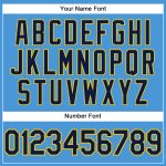 Personalized Powder Blue Navy-Yellow Performance T-Shirt Team Custom Name and Number