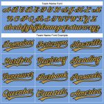 Personalized Powder Blue Old Gold-Black Authentic Baseball Jersey Team Custom Name and Number