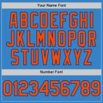 Personalized Powder Blue Orange-Royal Authentic Sleeveless Baseball Jersey Team Custom Name and Number