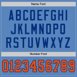 Personalized Powder Blue Orange-Royal Mesh Authentic Football Jersey