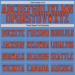 Personalized Powder Blue Orange-Royal Mesh Authentic Football Jersey