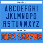 Personalized Powder Blue Orange-Royal Mesh Authentic Football Jersey Team Custom Name and Number
