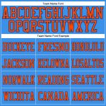 Personalized Powder Blue Orange-Royal Mesh Authentic Football Jersey Team Custom Name and Number