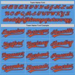 Personalized Powder Blue Orange-Royal Performance Vapor Golf Polo Shirt Team Custom Name and Number