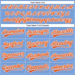 Personalized Powder Blue Orange-White Authentic Baseball Jersey