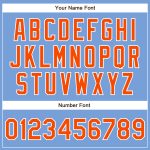 Personalized Powder Blue Orange-White Authentic Baseball Jersey