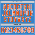 Personalized Powder Blue Orange-White Authentic Sleeveless Baseball Jersey Team Custom Name and Number