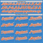 Personalized Powder Blue Orange-White Authentic Sleeveless Baseball Jersey Team Custom Name and Number