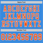 Personalized Powder Blue Orange-White Mesh Authentic Football Jersey Team Custom Name and Number