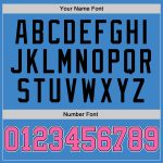 Personalized Powder Blue Pink-Black Authentic Baseball Jersey