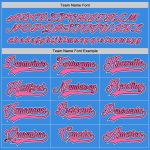 Personalized Powder Blue Pink-Black Hockey Jersey Team Custom Name and Number