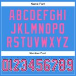 Personalized Powder Blue Pink-Black Mesh Authentic Football Jersey Team Custom Name and Number