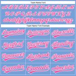 Personalized Powder Blue Pink-White Authentic Baseball Jersey