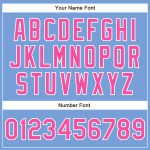 Personalized Powder Blue Pink-White Authentic Baseball Jersey
