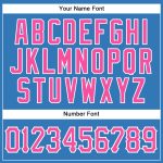 Personalized Powder Blue Pink-White Authentic Sleeveless Baseball Jersey Team Custom Name and Number