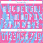 Personalized Powder Blue Pink-White Splash Sublimation Volleyball Uniform Jersey Team Custom Name and Number