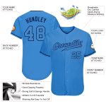 Personalized Powder Blue Powder Blue-Navy Authentic Baseball Jersey Team Custom Name and Number