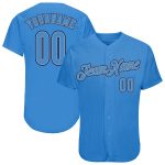 Personalized Powder Blue Powder Blue-Navy Authentic Baseball Jersey